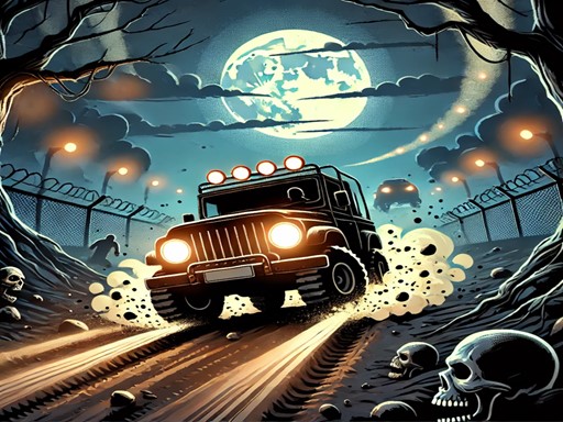 Racing Car Destroying Zombie Cover
